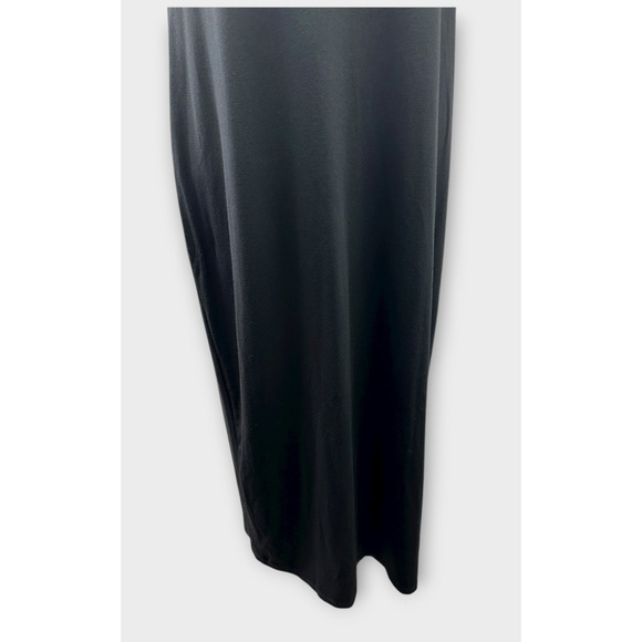 Eileen Fisher Stretch Jersey Knit Round Neck Dress Maxi Sleeveless Black Size XL - Picture 5 of 13